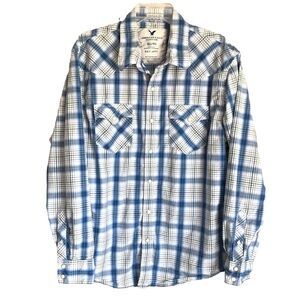 American Eagle Vintage Fit Snap Button Western Shirt